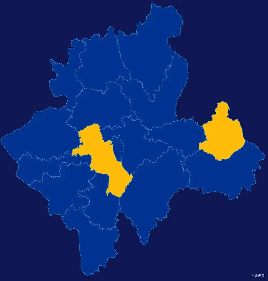 echarts娄底市双峰县geoJson地图区域闪烁