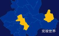 echarts娄底市双峰县geoJson地图区域闪烁实例