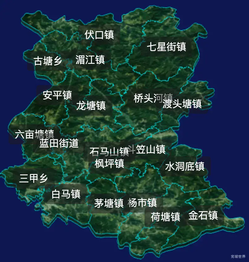 threejs娄底市涟源市geoJson地图3d地图自定义贴图加CSS2D标签