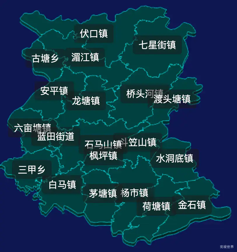 threejs娄底市涟源市geoJson地图3d地图css2d标签