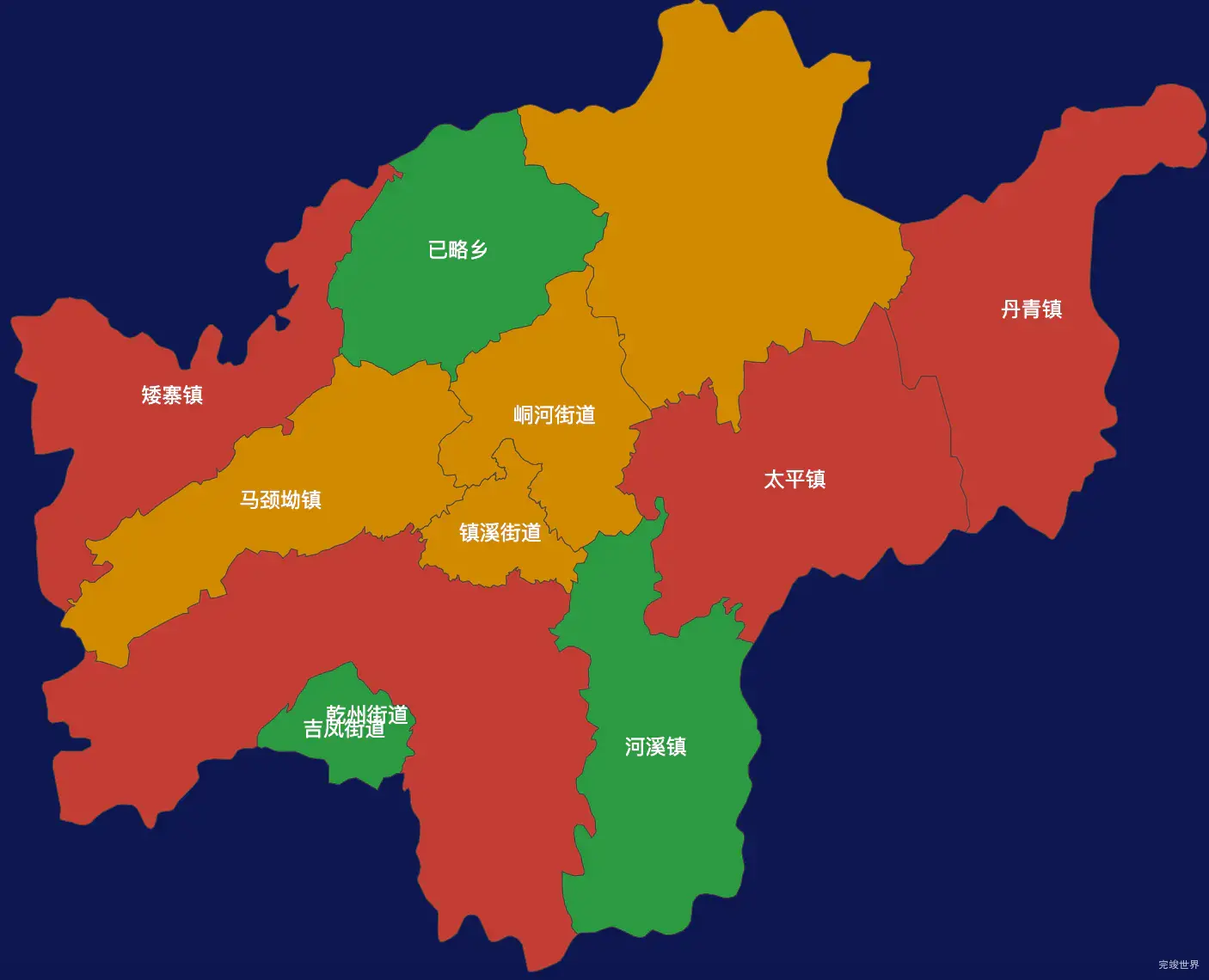 echarts湘西土家族苗族自治州吉首市geoJson地图热力图