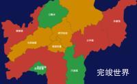 echarts湘西土家族苗族自治州吉首市geoJson地图热力图实例