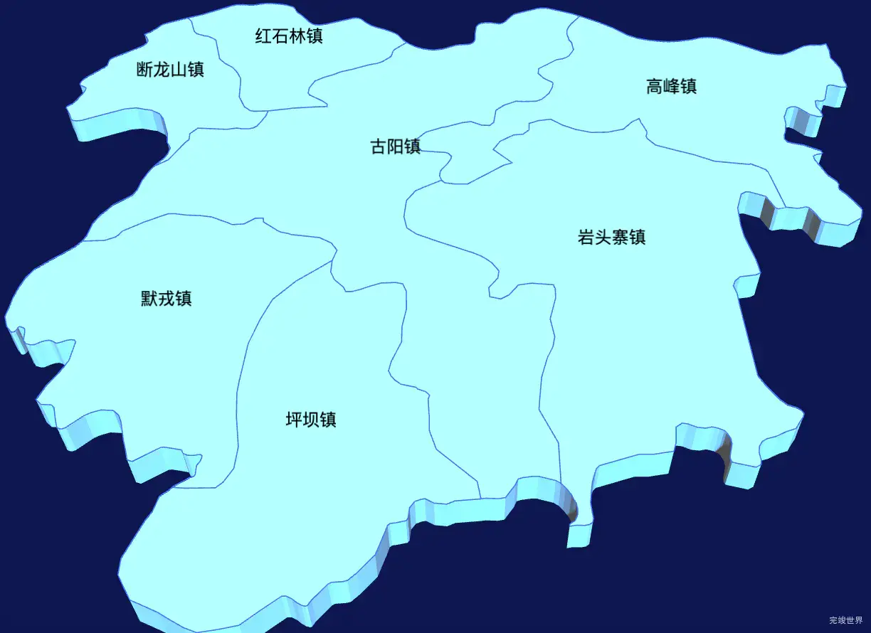 threejs湘西土家族苗族自治州古丈县geoJson地图3d地图