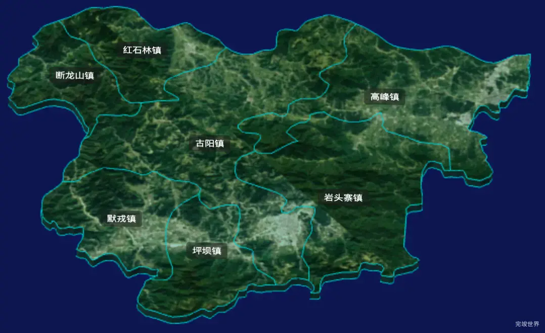 threejs湘西土家族苗族自治州古丈县geoJson地图3d地图自定义贴图加CSS3D标签