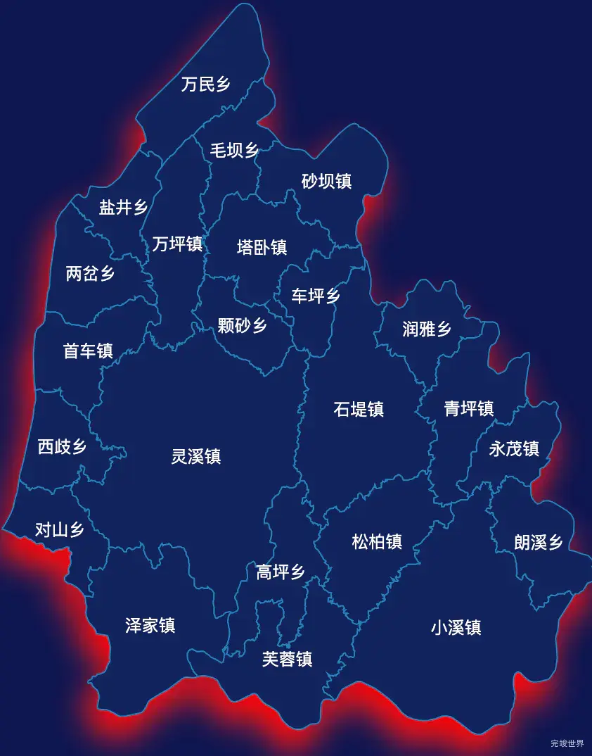 echarts湘西土家族苗族自治州永顺县geoJson地图阴影