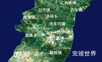 echarts湘西土家族苗族自治州龙山县geoJson地图3d地图自定义贴图-绿色地面效果