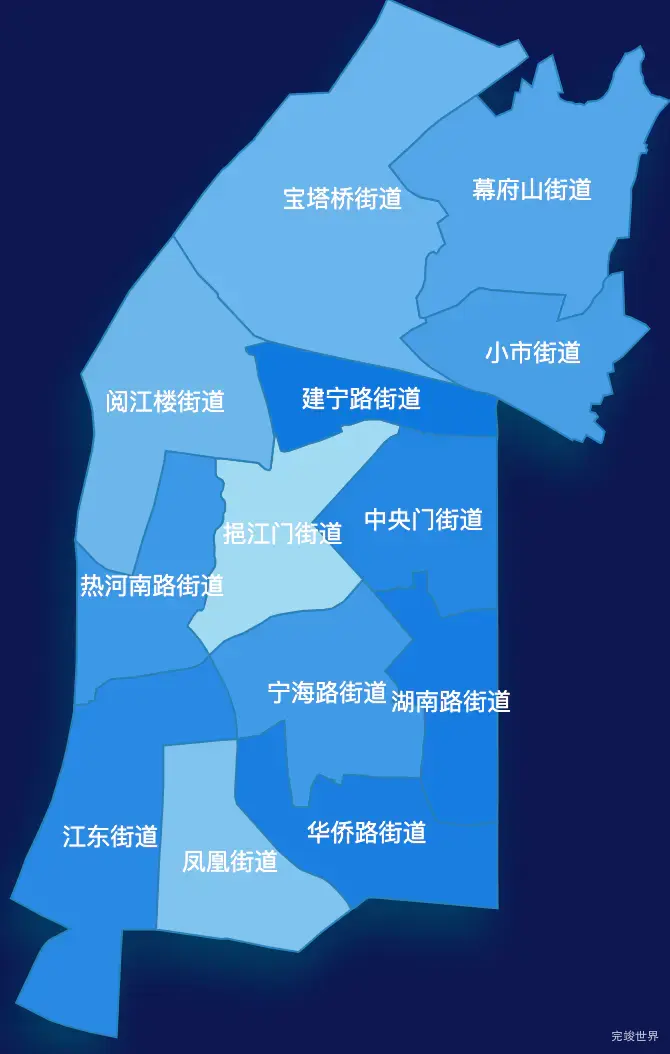 echarts南京市鼓楼区geoJson地图 tooltip轮播