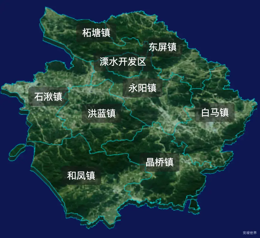 threejs南京市溧水区geoJson地图3d地图