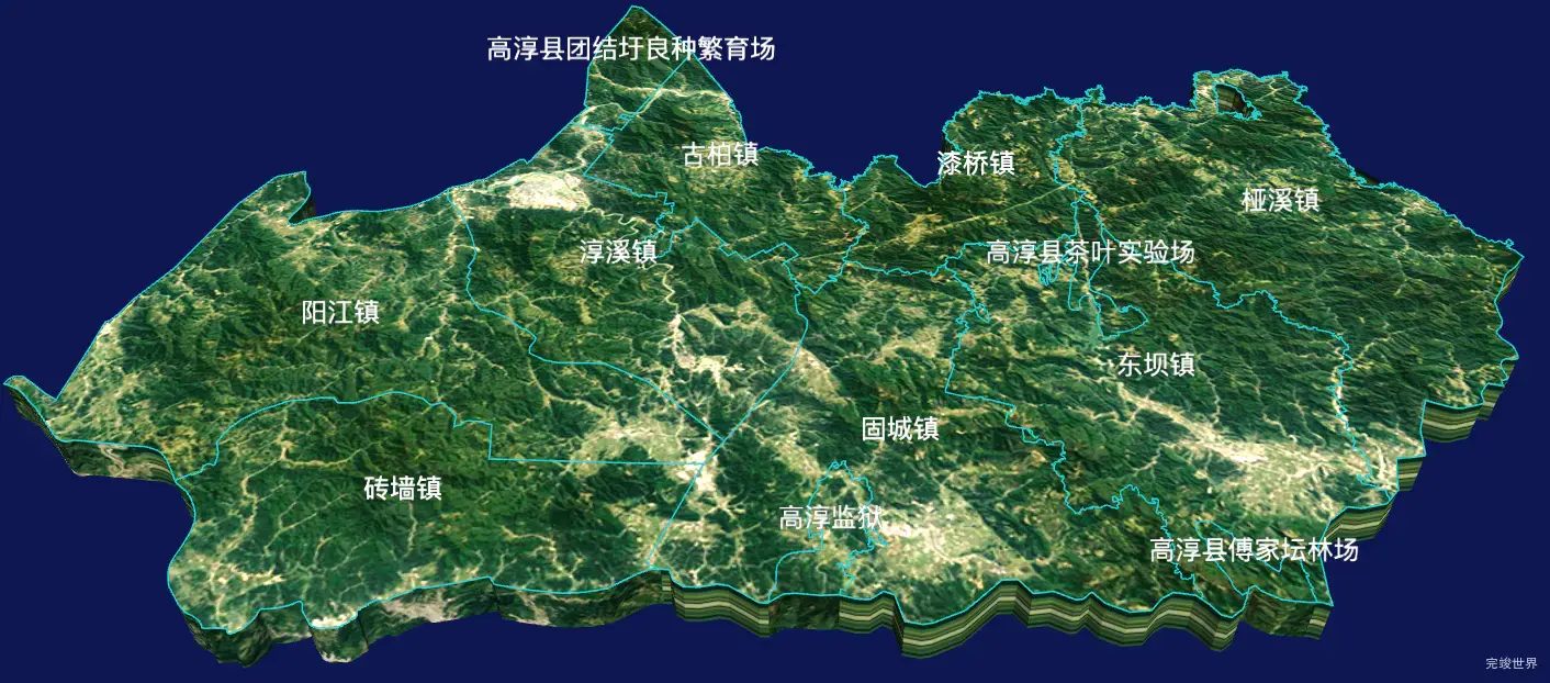 echarts南京市高淳区geoJson地图3d地图自定义贴图-绿色地面