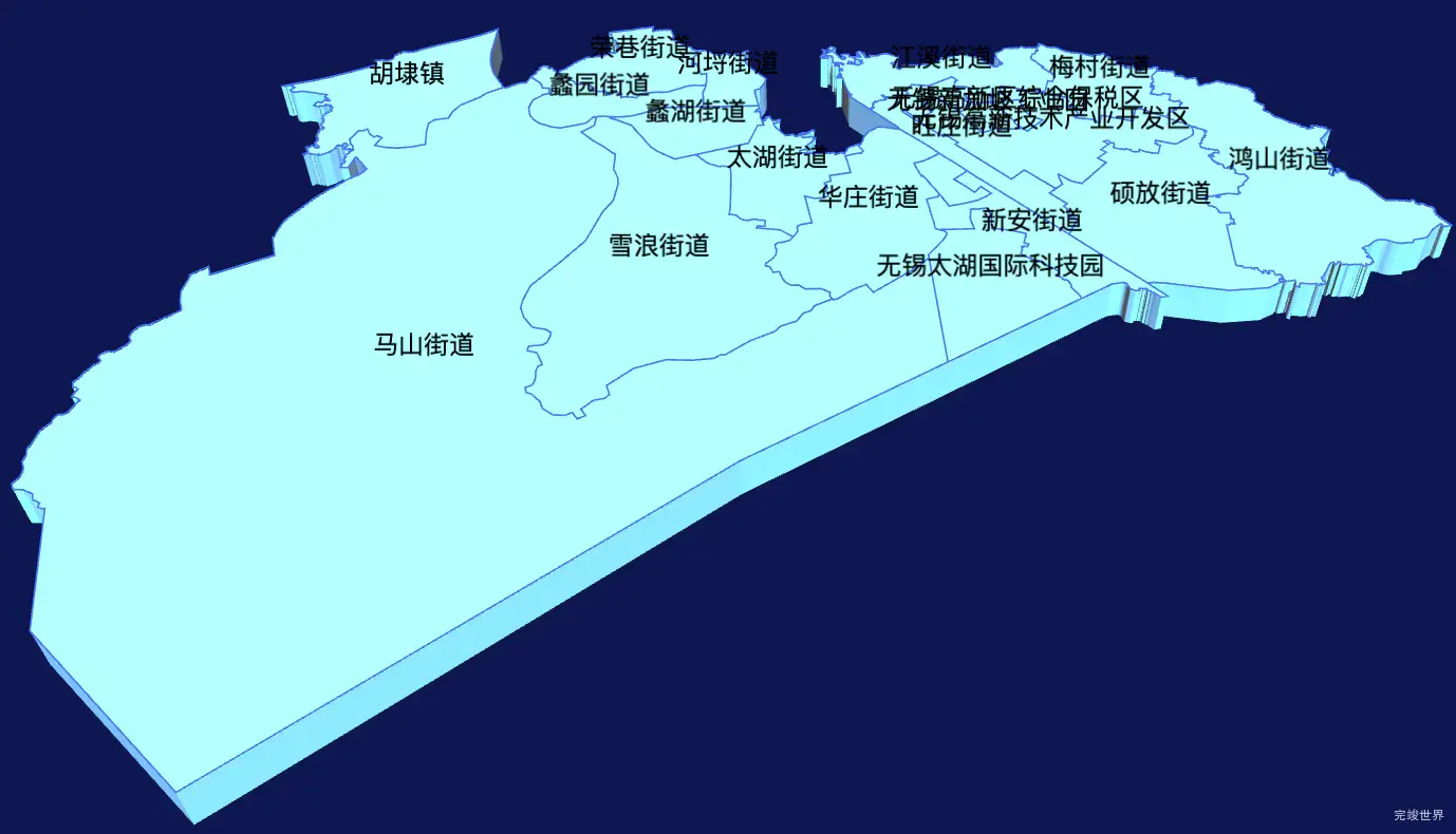 echarts无锡市滨湖区geoJson地图3d地图