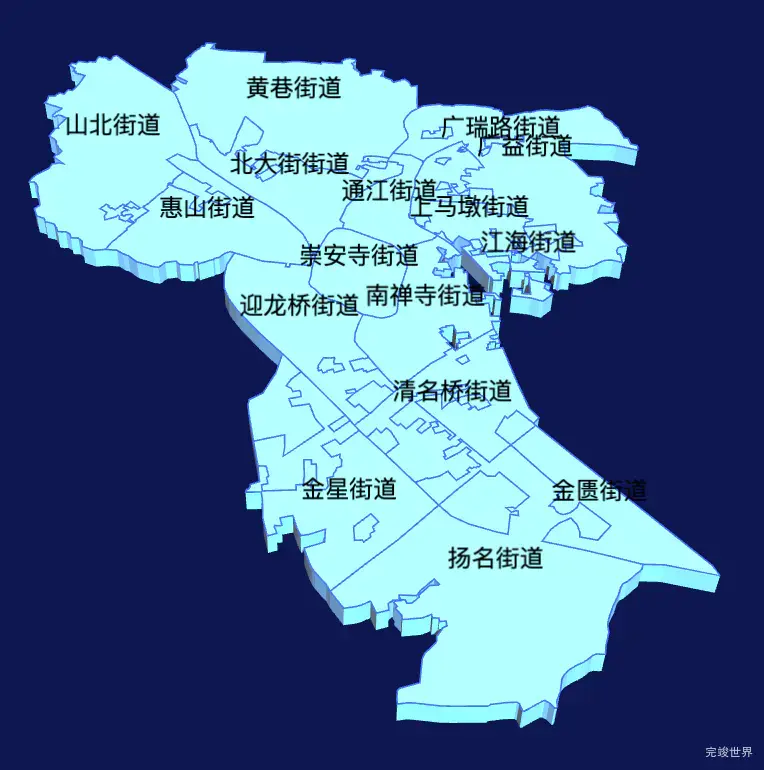 echarts无锡市梁溪区geoJson地图3d地图