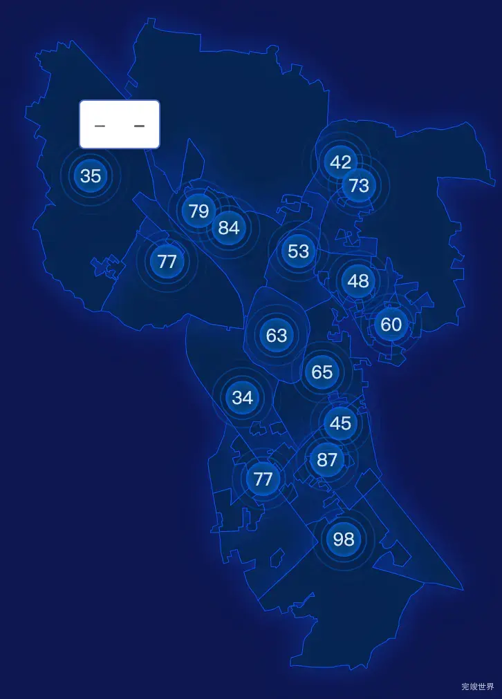 echarts无锡市梁溪区geoJson地图圆形波纹状气泡图