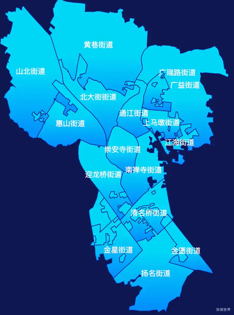 echarts无锡市梁溪区geoJson地图局部颜色渐变