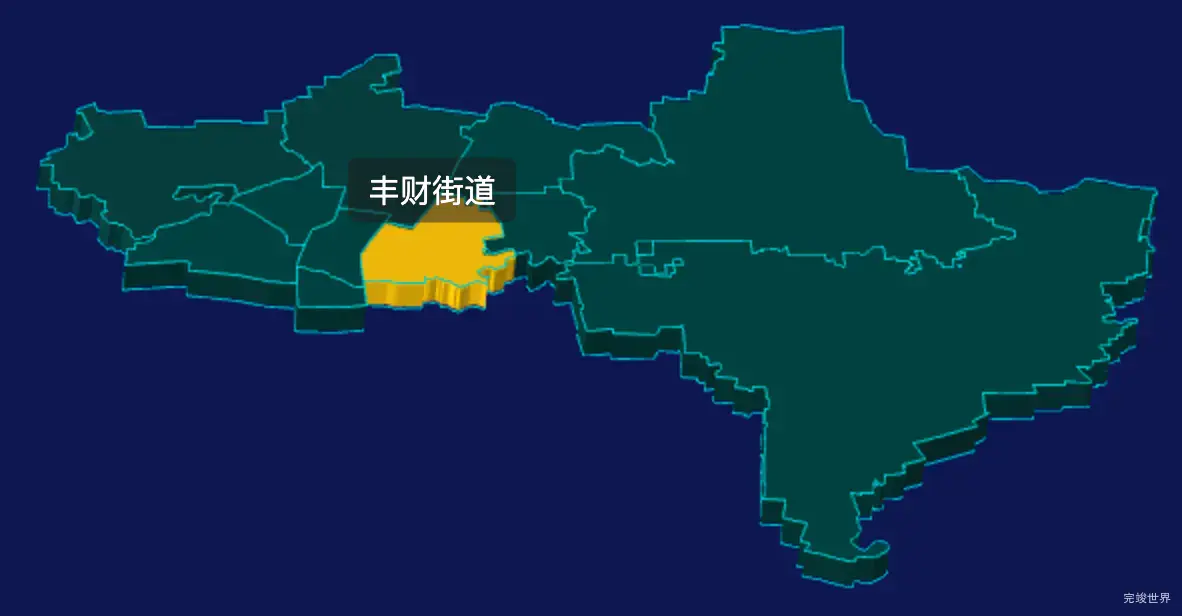 threejs徐州市鼓楼区geoJson地图3d地图鼠标移入显示标签并高亮