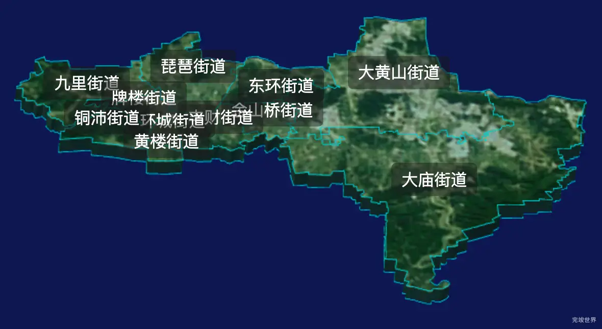 threejs徐州市鼓楼区geoJson地图3d地图