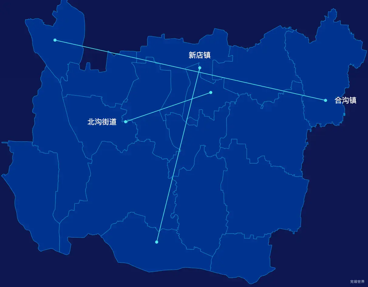 echarts徐州市新沂市geoJson地图自定义引导线