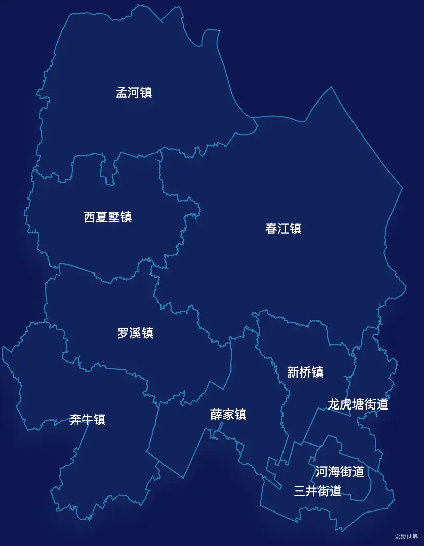 echarts常州市新北区geoJson地图地图下钻展示