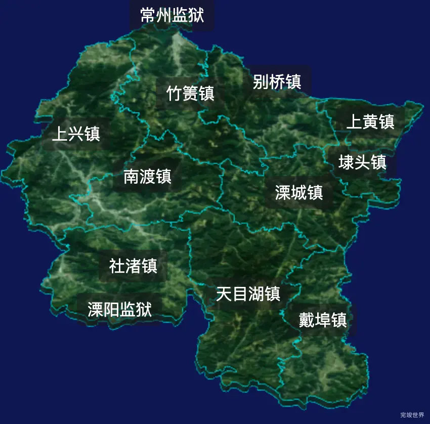 threejs常州市溧阳市geoJson地图3d地图自定义贴图加CSS2D标签