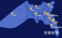 echarts苏州市虎丘区geoJson地图水滴状气泡图演示实例