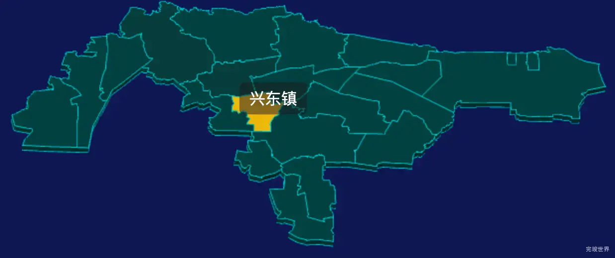 threejs南通市通州区geoJson地图3d地图鼠标移入显示标签并高亮