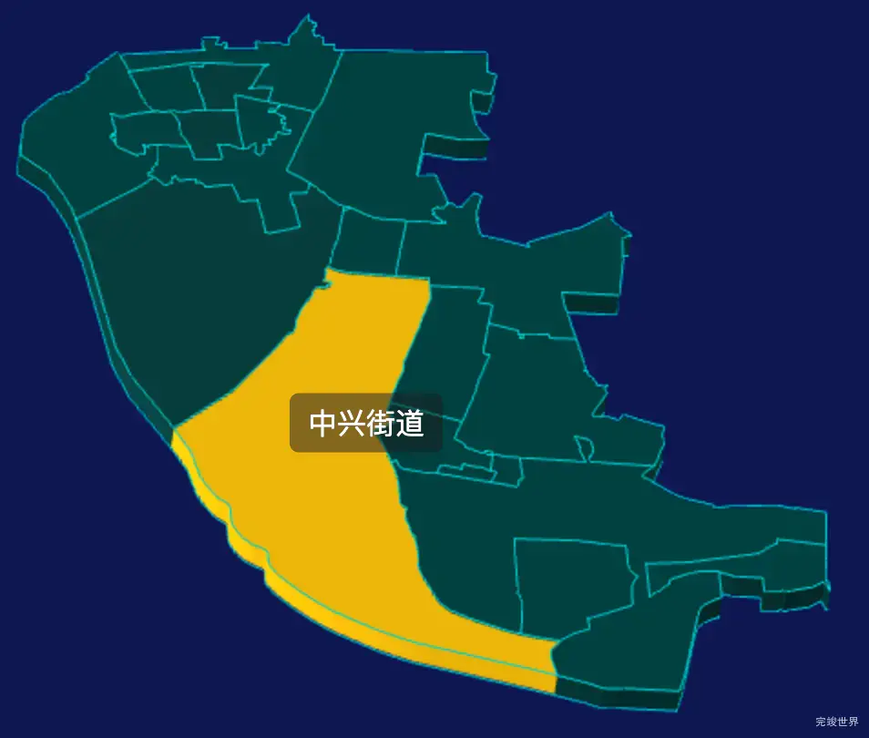 threejs南通市崇川区geoJson地图3d地图鼠标移入显示标签并高亮