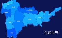 echarts南通市海安市geoJson地图 visualMap控制地图颜色代码演示
