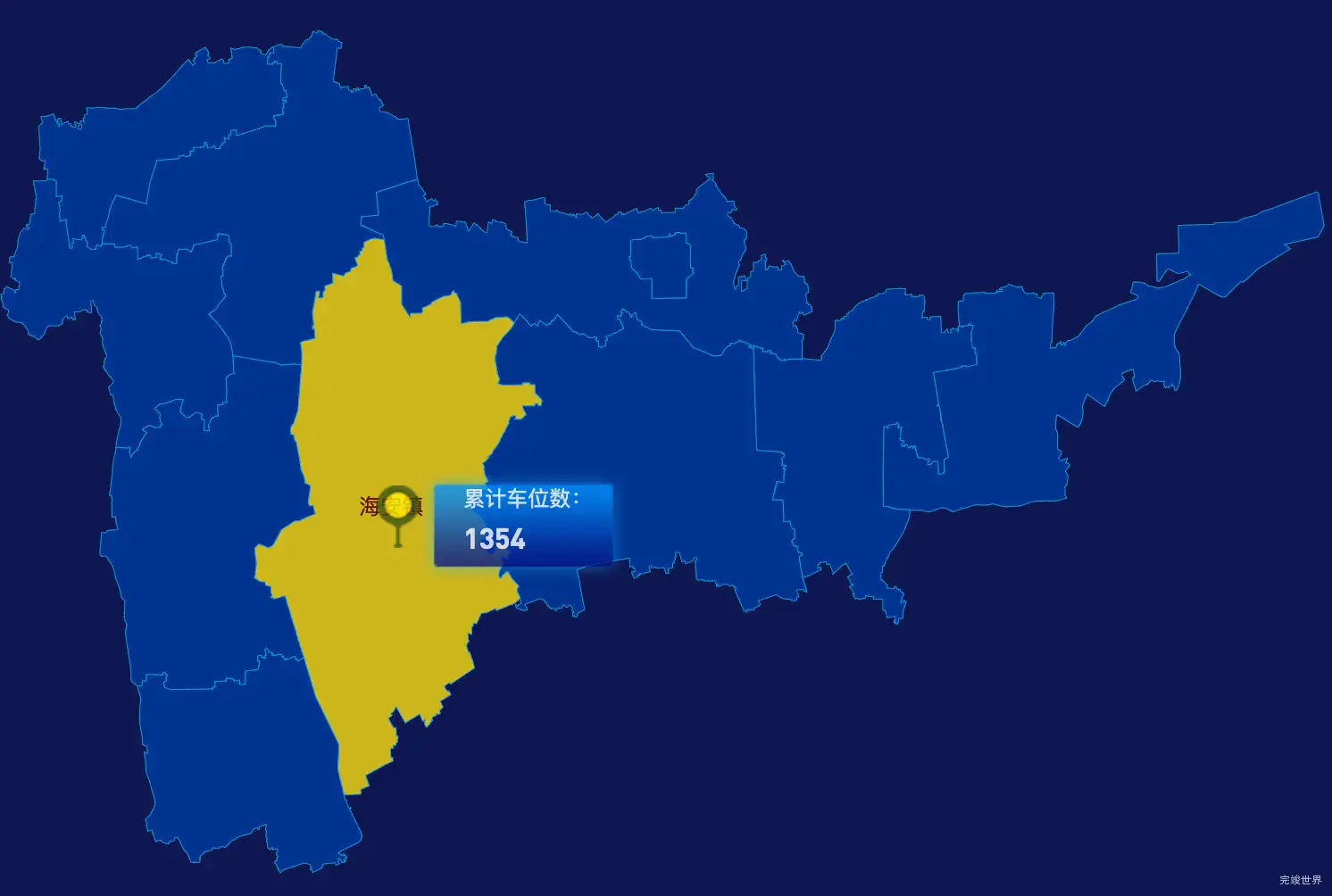 echarts南通市海安市geoJson地图点击地图插小旗