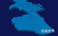 echarts连云港市连云区geoJson地图3d地图实例旋转动画效果