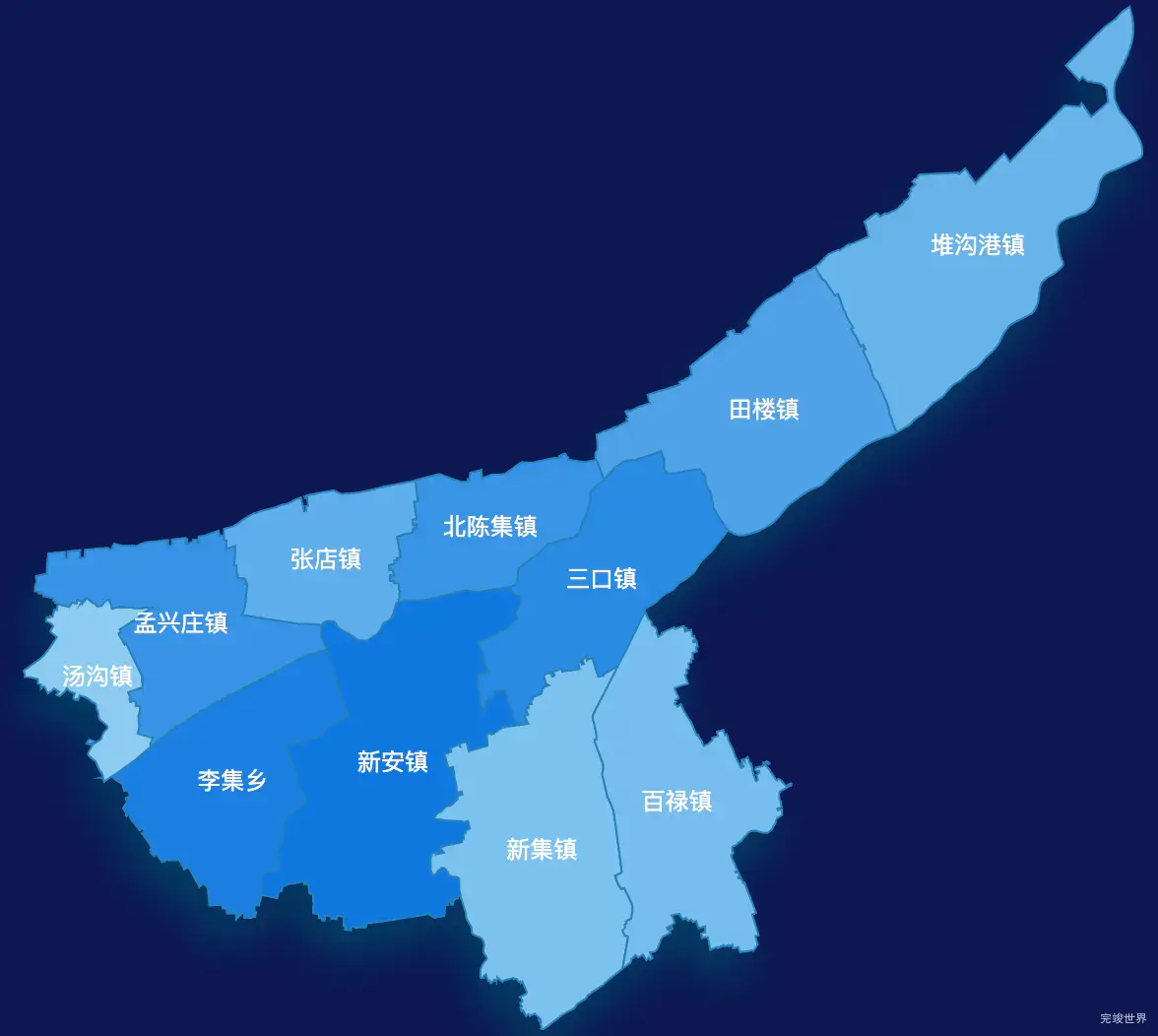 echarts连云港市灌南县geoJson地图 tooltip轮播