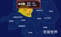 echarts淮安市金湖县geoJson地图点击弹出自定义弹窗效果