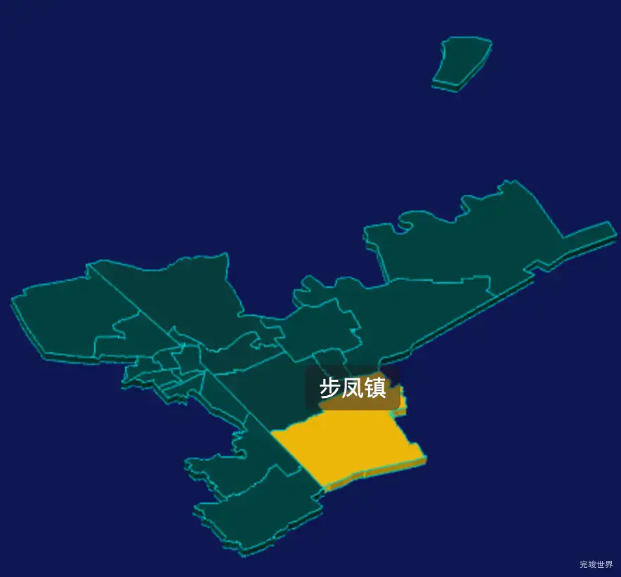 threejs盐城市亭湖区geoJson地图3d地图鼠标移入显示标签并高亮