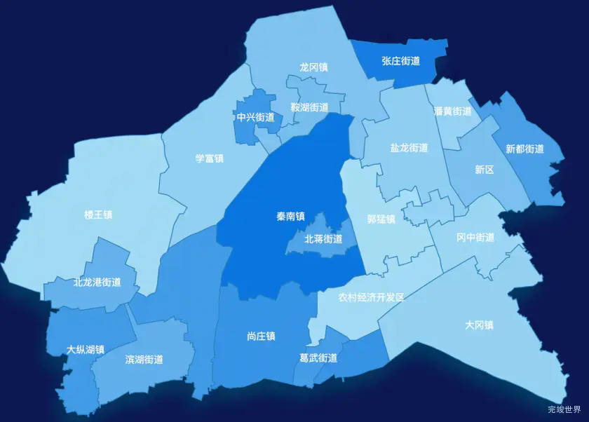 echarts盐城市盐都区geoJson地图 tooltip轮播