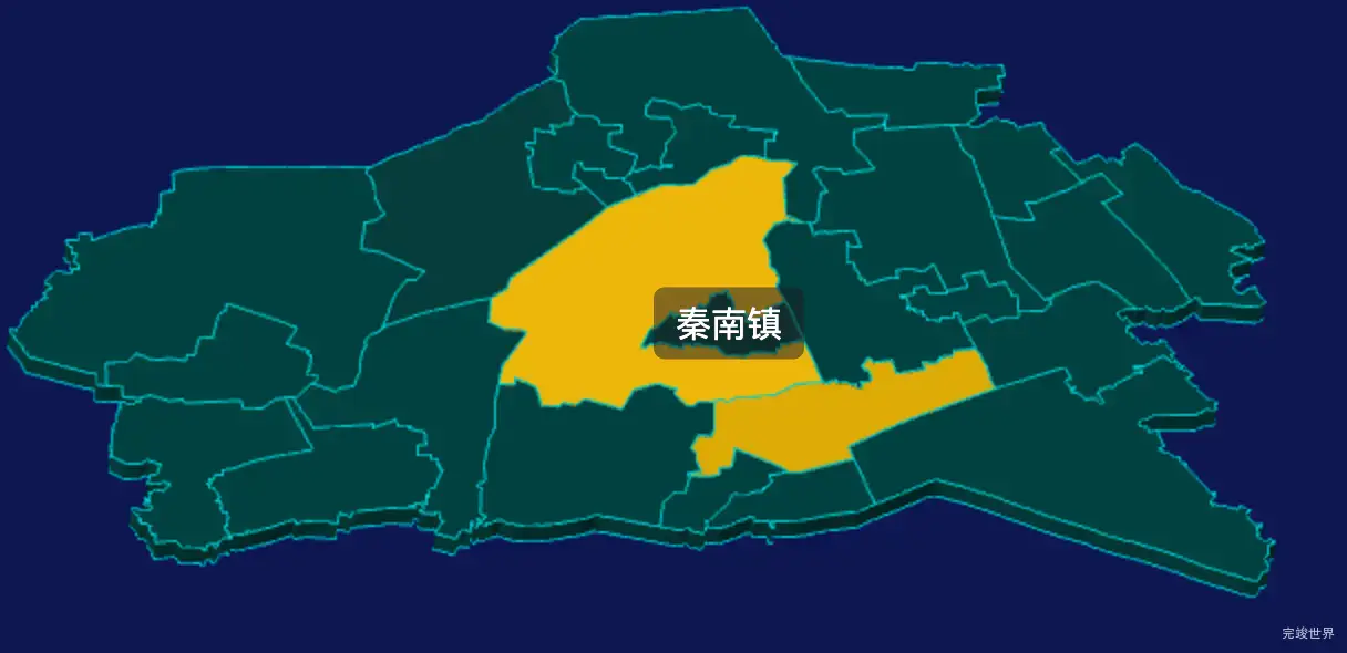 threejs盐城市盐都区geoJson地图3d地图指定区域闪烁