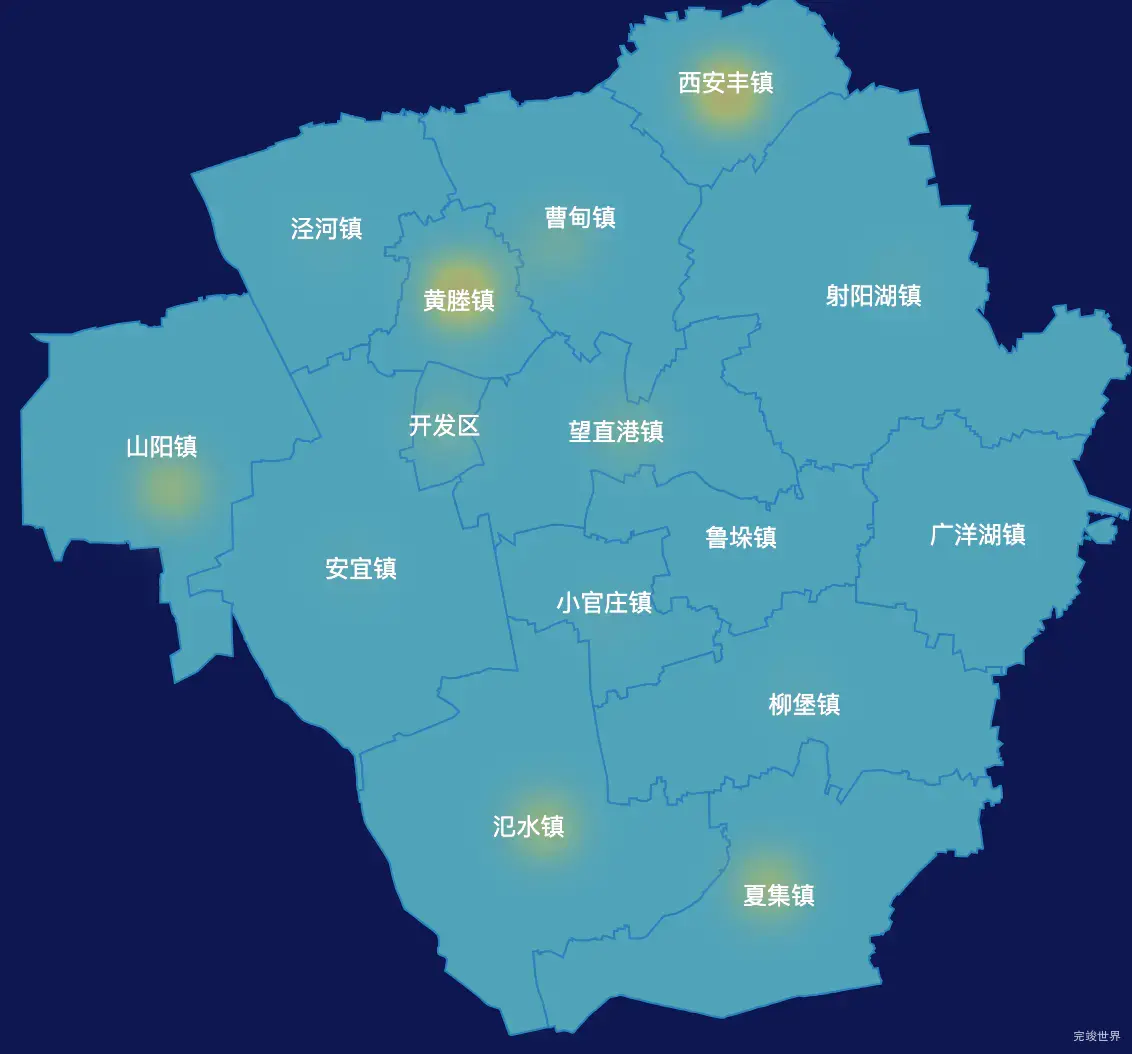 echarts扬州市宝应县geoJson地图热力图