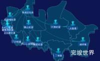 echarts镇江市京口区geoJson地图label样式自定义实例代码