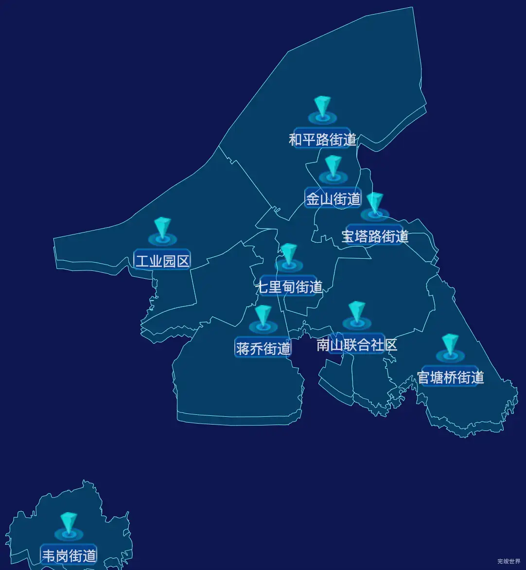 echarts镇江市润州区geoJson地图点击跳转到指定页面