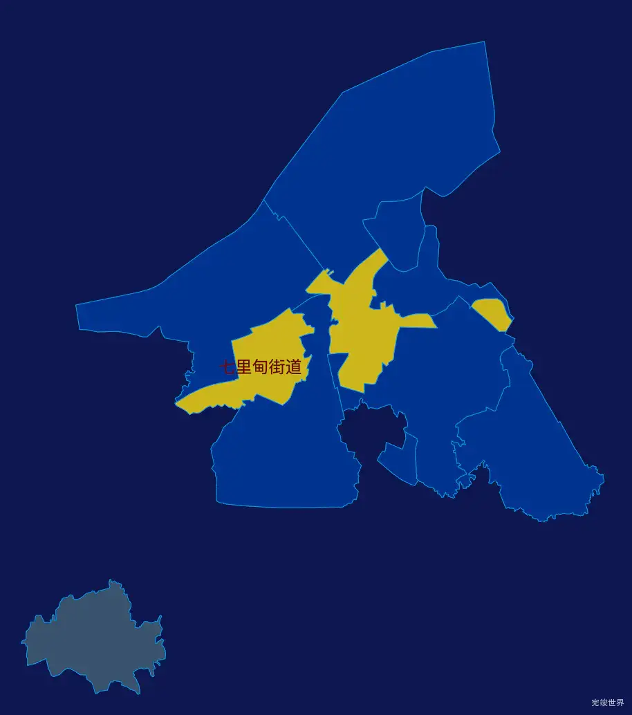 echarts镇江市润州区geoJson地图区域闪烁