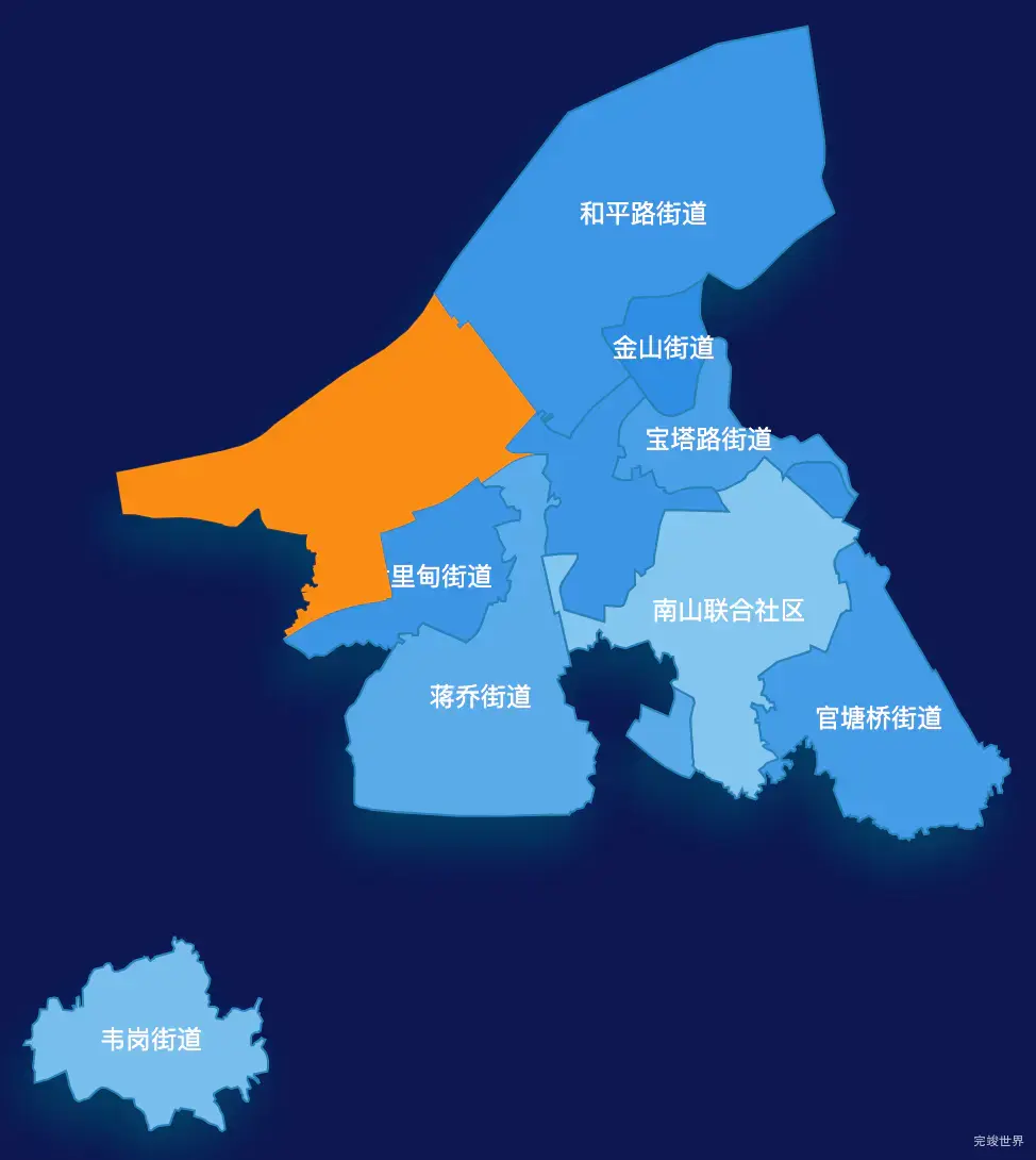 echarts镇江市润州区geoJson地图 tooltip轮播