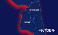 echarts镇江市扬中市geoJson地图阴影实例代码