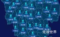 echarts泰州市兴化市geoJson地图label自定义样式演示实例