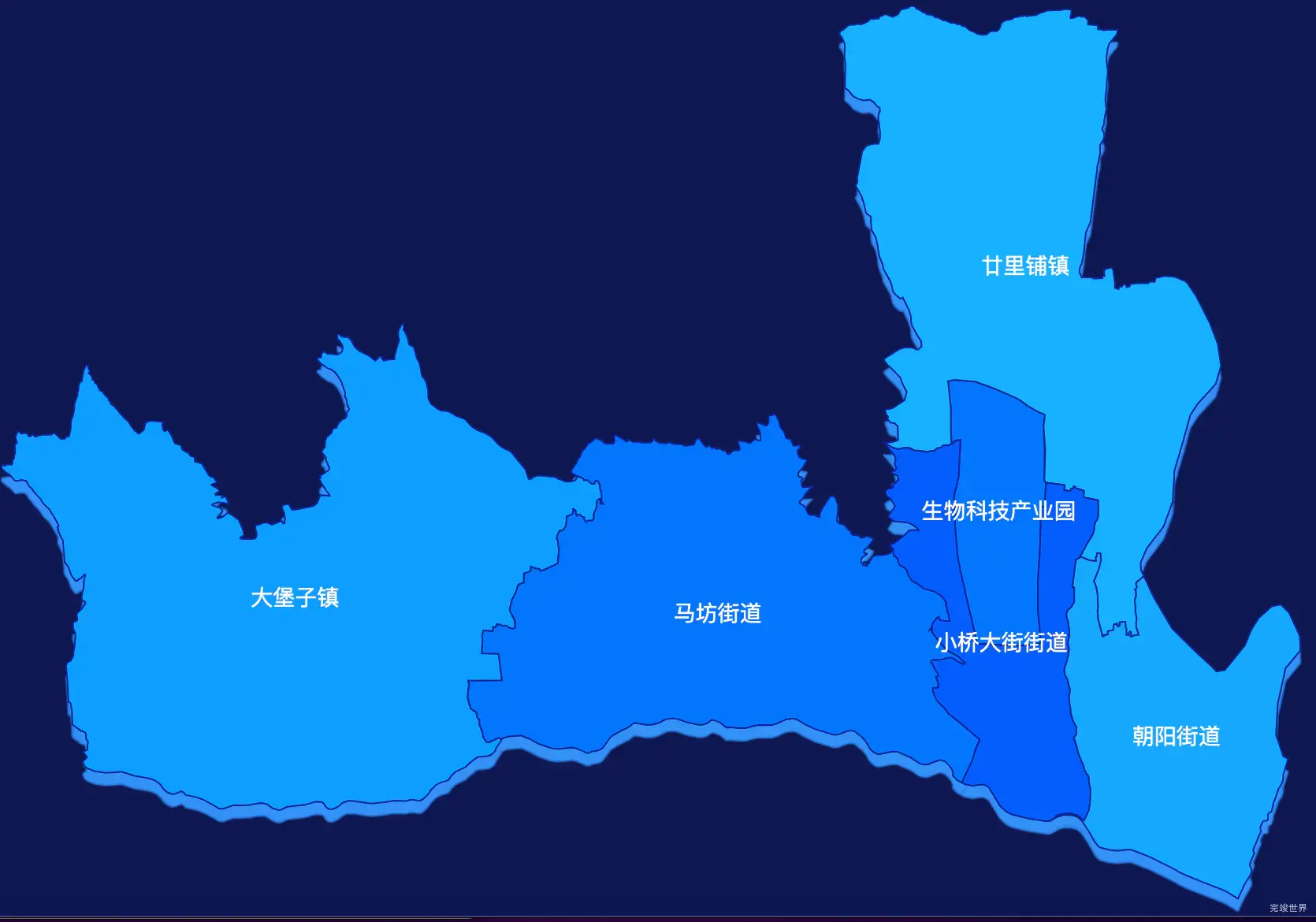 echarts西宁市城北区geoJson地图 visualMap控制地图颜色