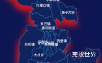 echarts西宁市湟中区geoJson地图阴影实例