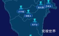 echarts西宁市湟源县geoJson地图点击跳转到指定页面效果