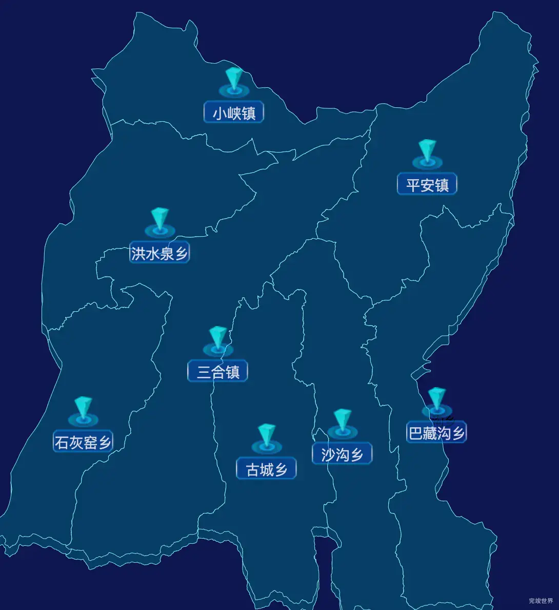 echarts海东市平安区geoJson地图点击跳转到指定页面