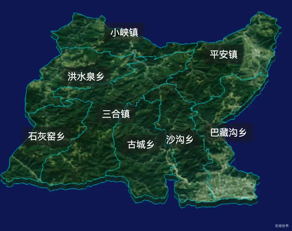 threejs海东市平安区geoJson地图3d地图css2d标签