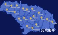 echarts海东市化隆回族自治县geoJson地图水滴状气泡图实例