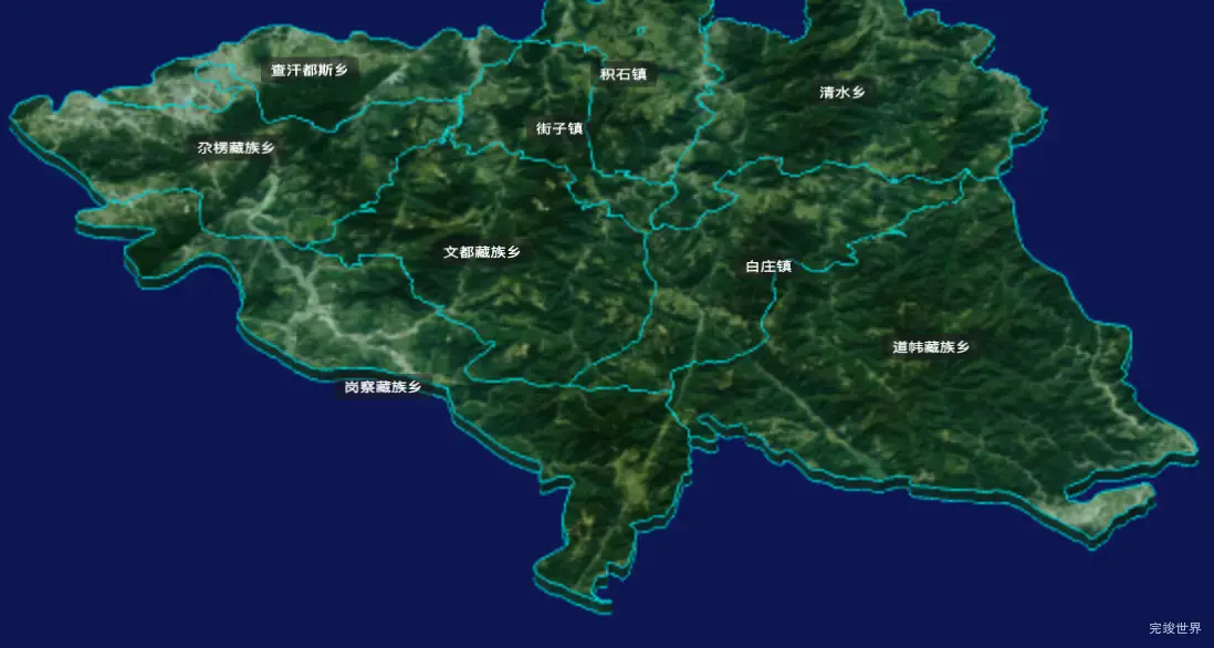 threejs海东市循化撒拉族自治县geoJson地图3d地图CSS3D标签