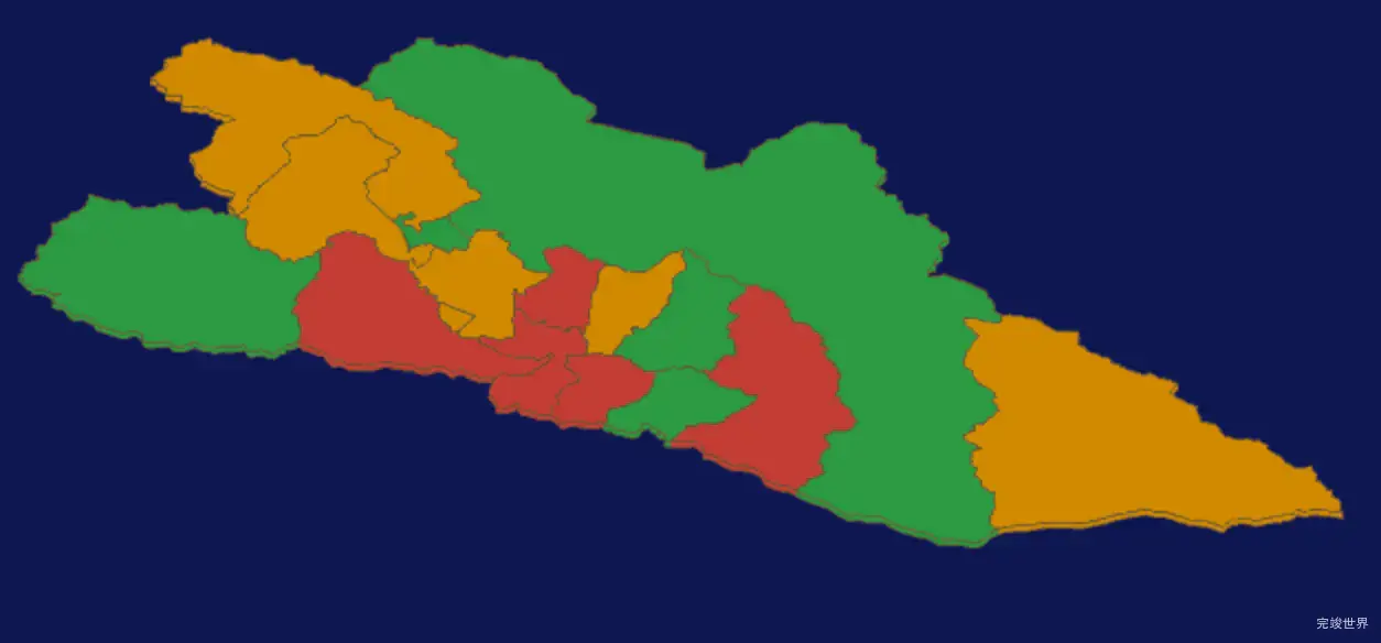 threejs海北藏族自治州门源回族自治县geoJson地图3d地图CSS3D标签