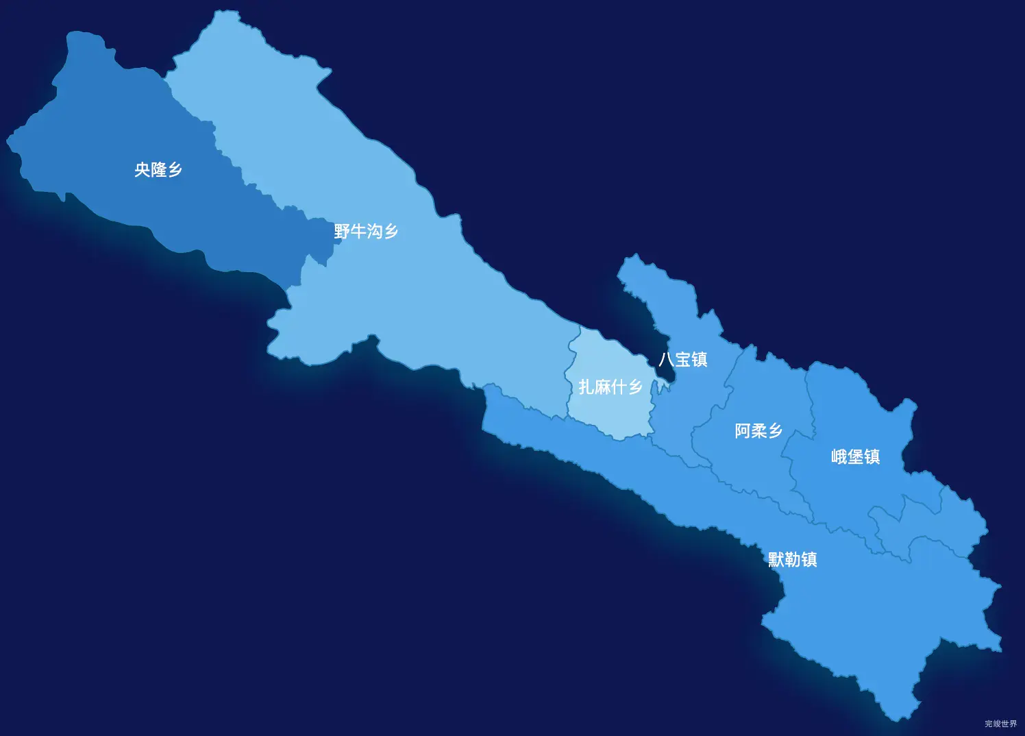 echarts海北藏族自治州祁连县geoJson地图 tooltip轮播