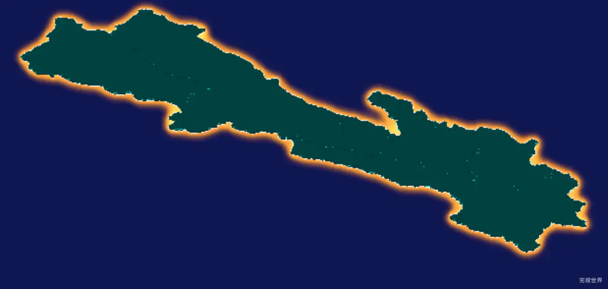 threejs海北藏族自治州祁连县geoJson地图3d地图添加金色效果